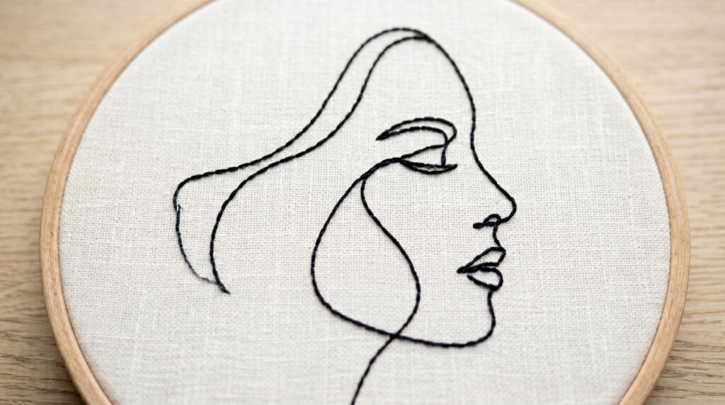 Minimalist Face Outline 