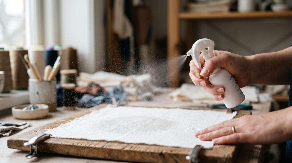 Priming the Fabric with Moisture