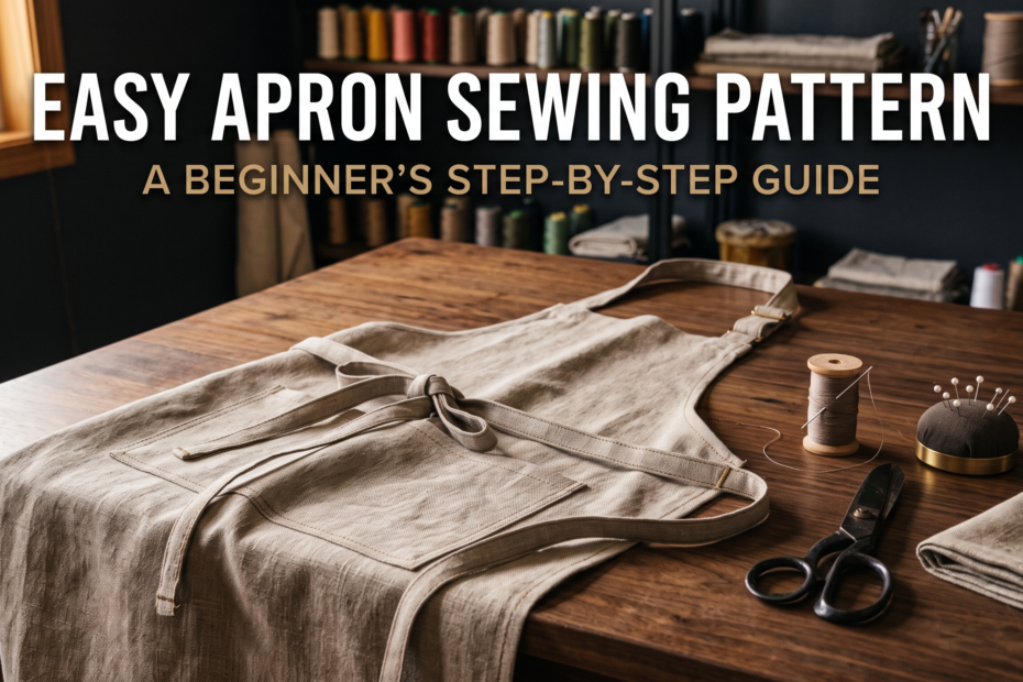 Easy Apron Sewing Pattern for Beginners